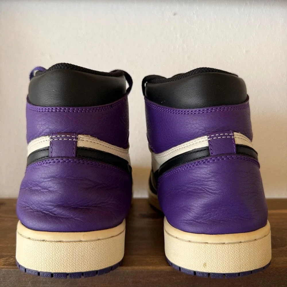 Nike Air Jordan 1 Retro High OG Court Purple Sneakers Mens Size 10 555088-501